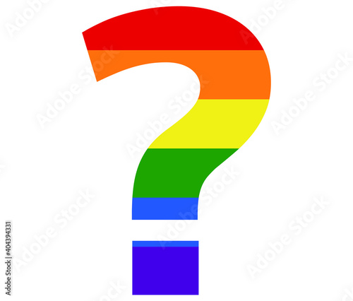 interrogation LGBT flag. gay, lesbian, bisexual and transgender icon vector