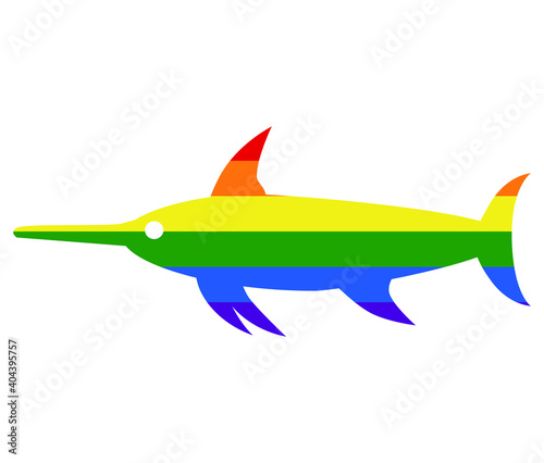 swordfish LGBT flag. gay, lesbian, bisexual and transgender icon vector
