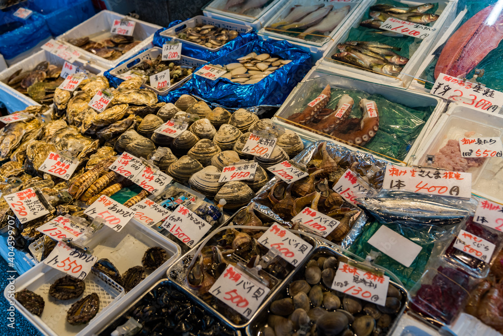 海鮮市場　魚介類