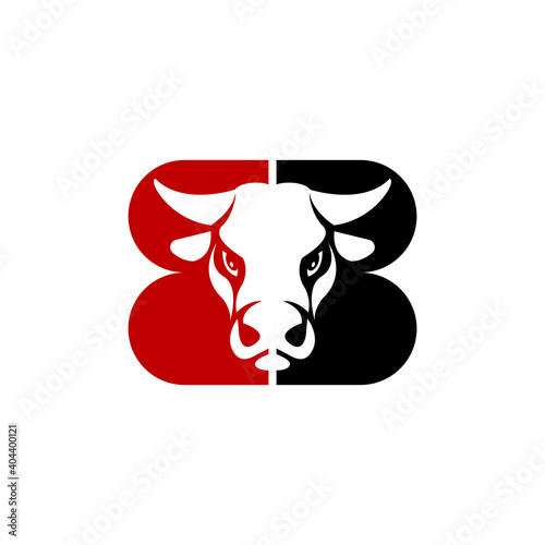 bb bull logo design vector icon