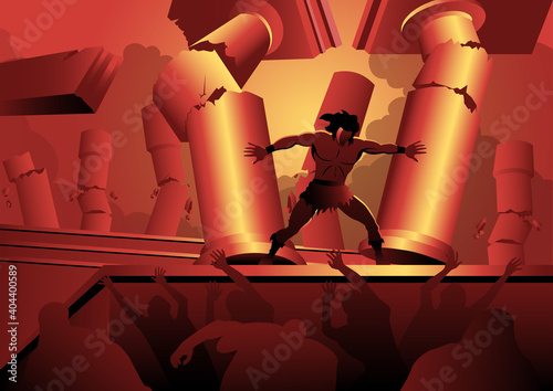 Samson push the pillars
