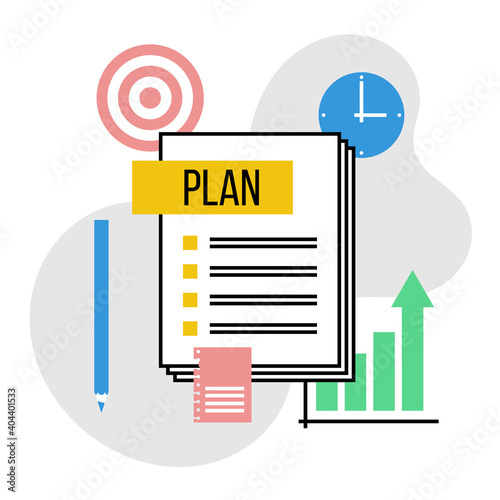 business plan paper sheets stack