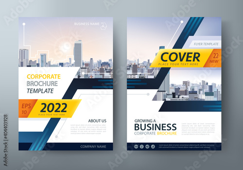 Annual report brochure flyer design, Leaflet presentation, book cover templates, layout in A4 size. vector.