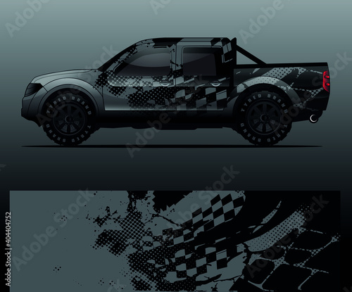 Truck decal graphic wrap vector, abstract background