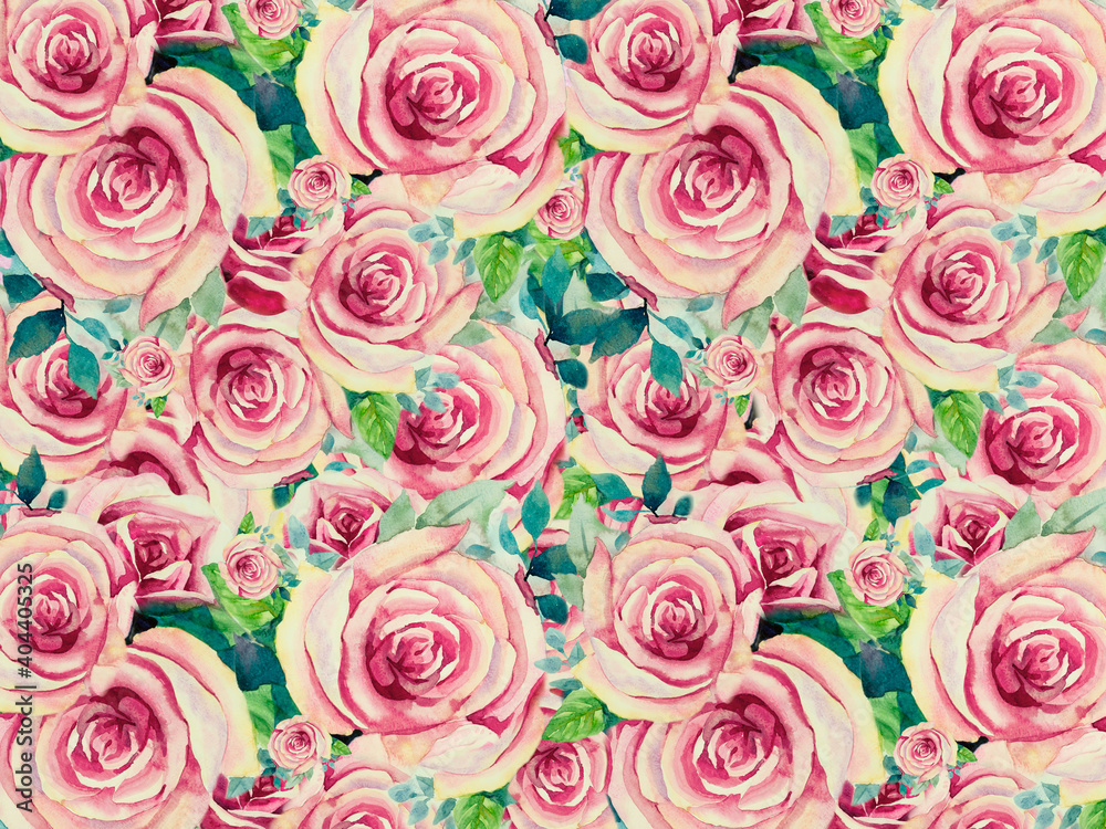 Wallpaper Roses pink flowers card.