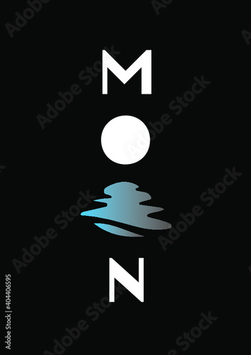 Logotipo Moon, vector accesible