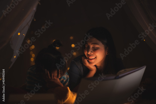 daughter and mother in winter at home, warm cozy family lifestyle concept