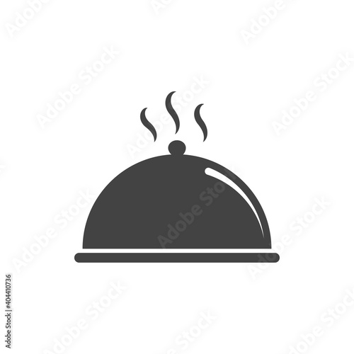 Service Dinner Plate Icon Illustration. food tray icon.