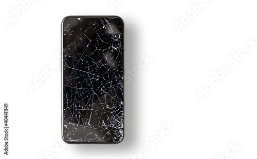 Black broken touch screen phone