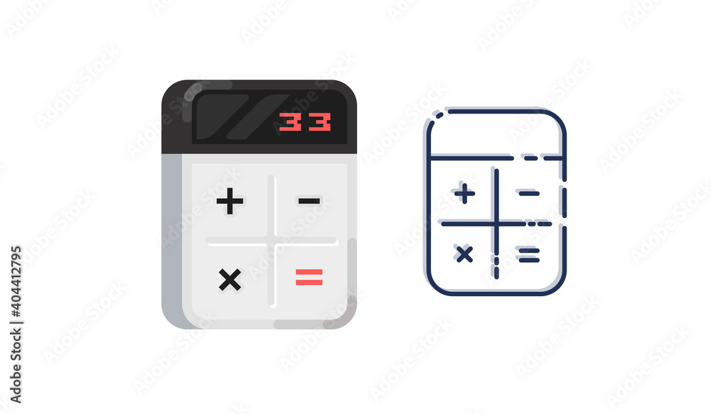 Calculator icon. Digital keypad math isolated device vector illustration. Calculator icon. Digital keypad math isolated device vector illustration.
