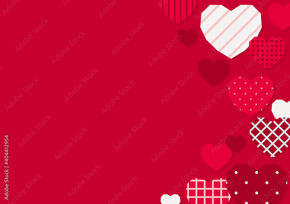 Vetor Do Stock ハート かわいい オシャレ ガーリー 模様 背景 イラスト 装飾 素材 赤 バレンタイン 母の日 クリスマス Adobe Stock