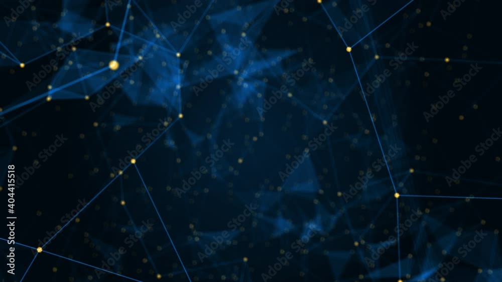 Motion graphic of Blue polygonal abstract background Camera zoom seamless loop video