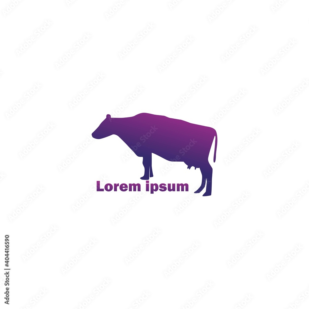 Cow logo design. Cow animal, Exotic animal, cow logo template. Creative cow  icon design Stock Vector | Adobe Stock