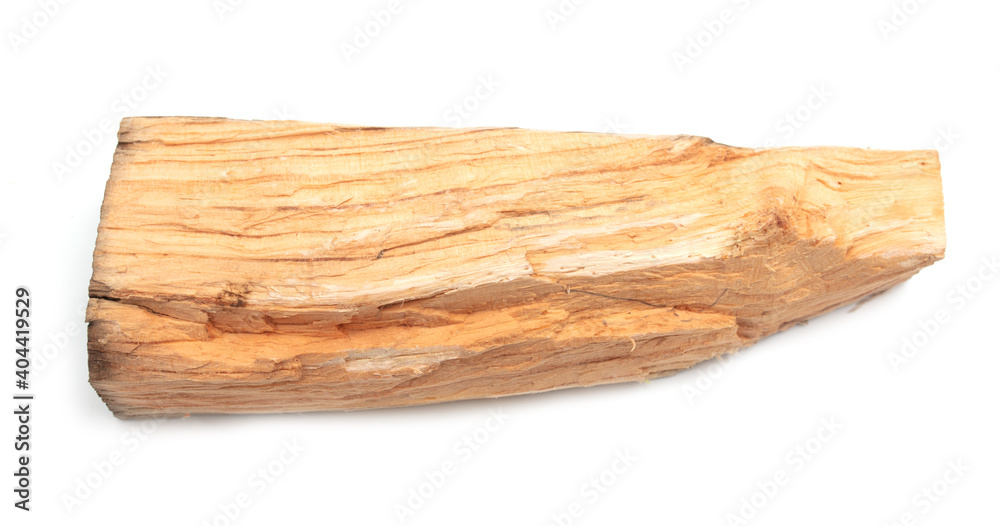 Close up of a wooden block isolated on a white Close up of a wooden block isolated on a white