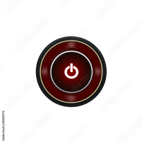 Power button icon isolated on white background