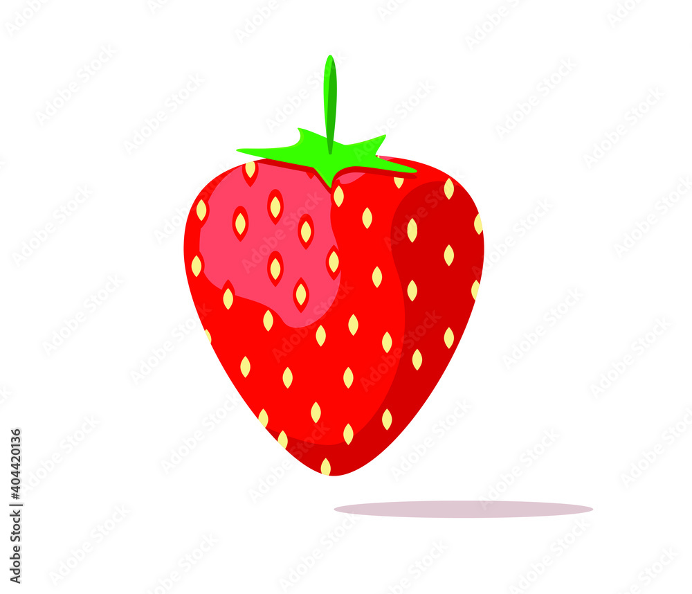 Fototapeta premium Ripe red strawberries on a white background