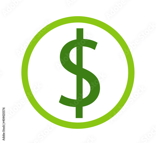 Coin with dollar simple icon