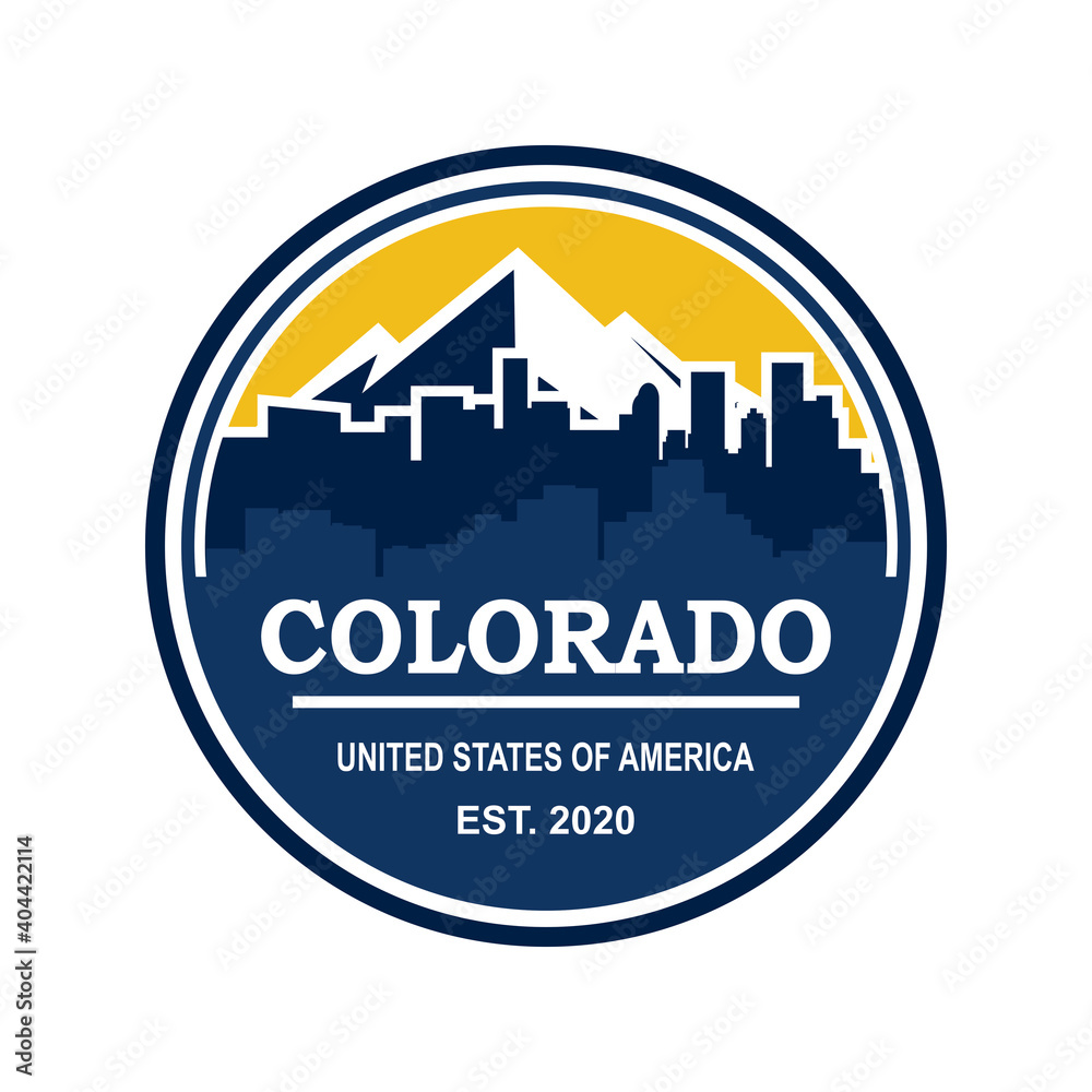 Colorado Skyline Vector , Colorado Skyscraper Logo