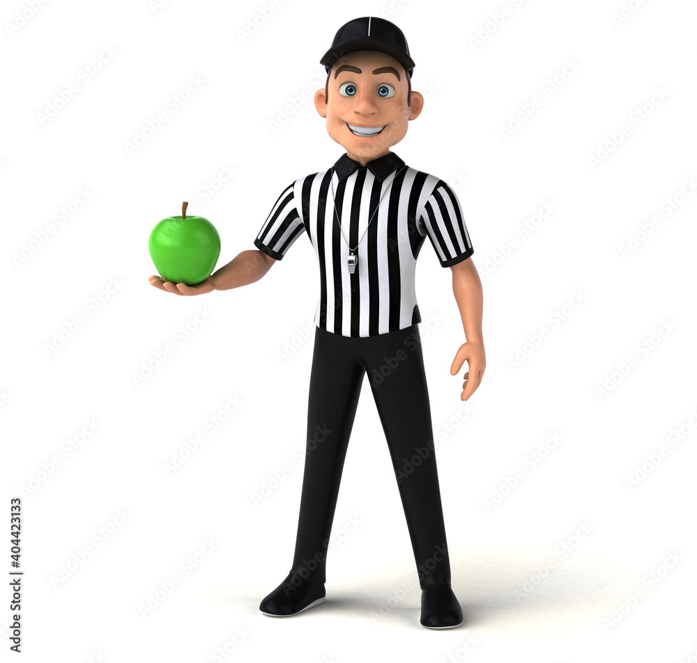 Fun 3D Illustration of an american Referee Fun 3D Illustration of an american Referee