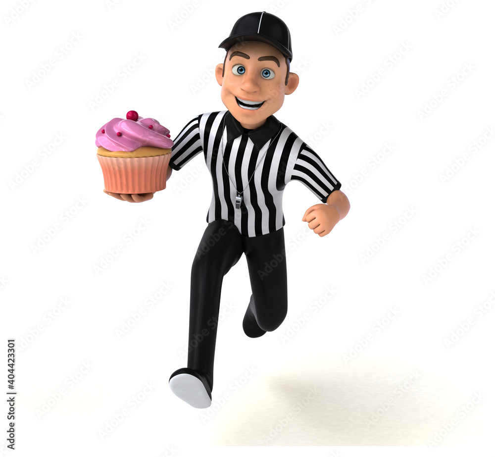 Fun 3D Illustration of an american Referee Fun 3D Illustration of an american Referee