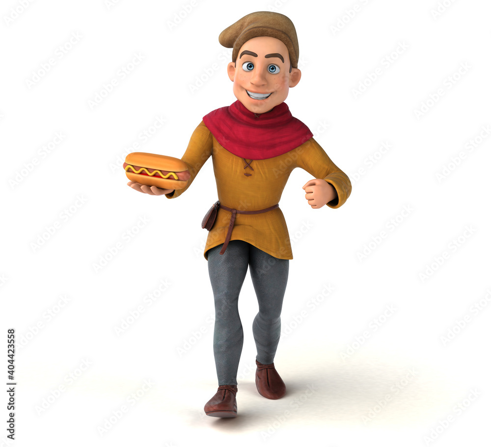 3D Illustration of a medieval historical character 3D Illustration of a medieval historical character