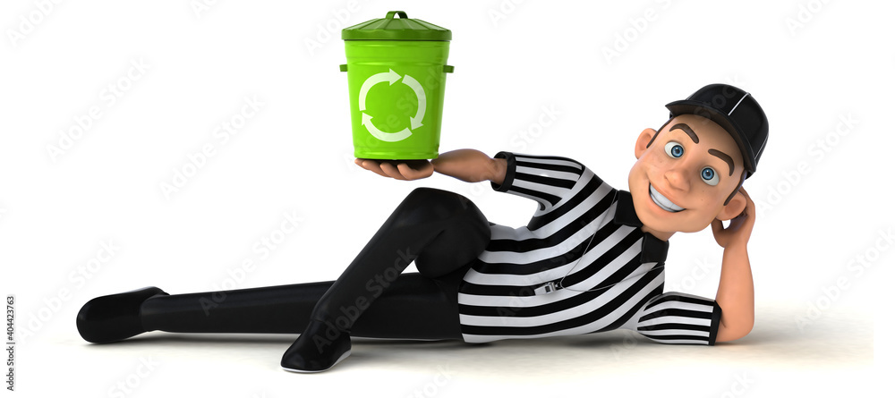 Fun 3D Illustration of an american Referee Fun 3D Illustration of an american Referee