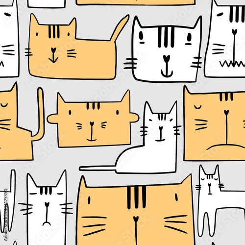 Seamless pattern with diffe...