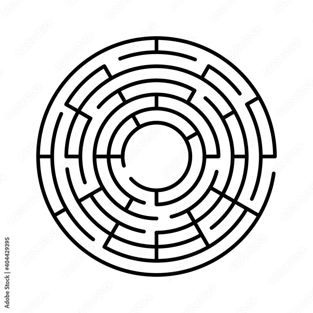 maze game icon, labyrinth game sign