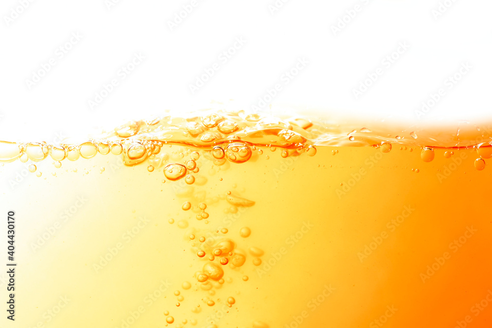 The image of moving water in orange waves The image of moving water in orange waves