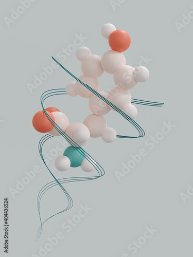 Obraz na plátne Tyrosine (l-tyrosine, Tyr, Y) amino acid molecule. 3D rendering.