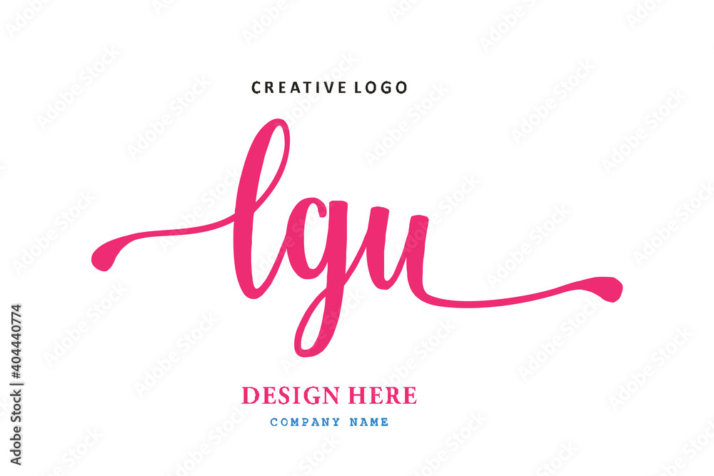 LGU lettering logo is simple, easy to understand and authoritative LGU lettering logo is simple, easy to understand and authoritative