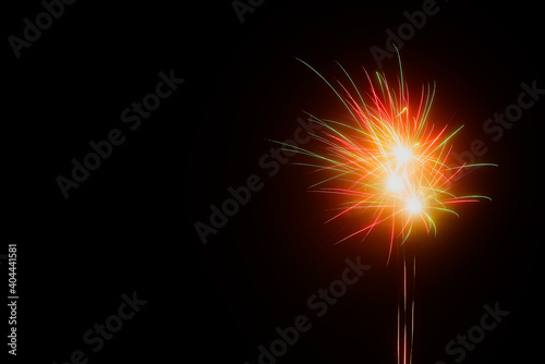 Fourth of July Firework. wonderful fireworks  close up. Fireworks at christmas night