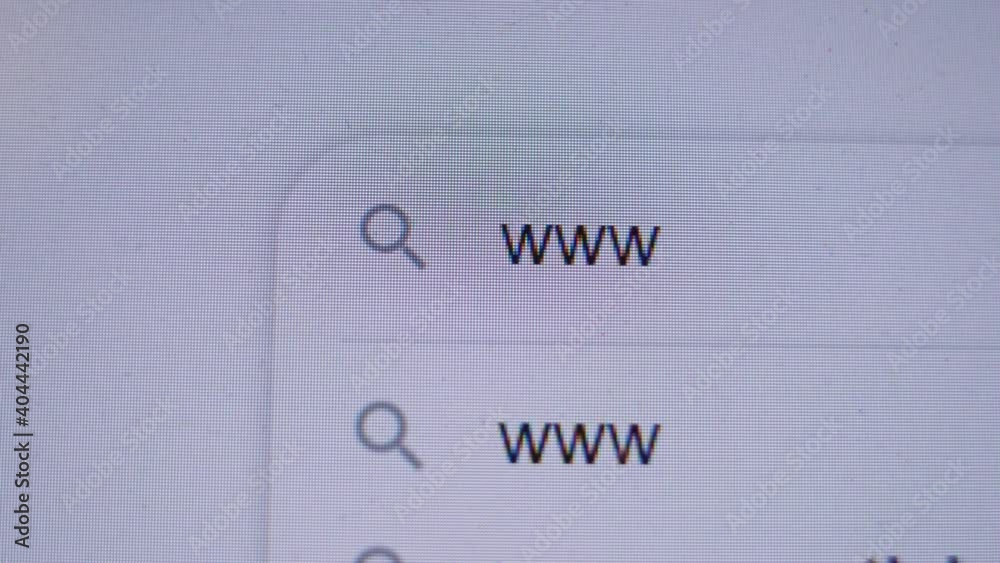 WWW typing macro from laptop screen. internet search concept WWW typing macro from laptop screen. internet search concept