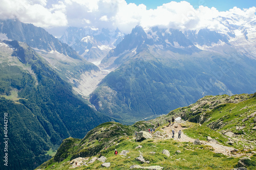 Randonnée dans les alpes près de Chamonix