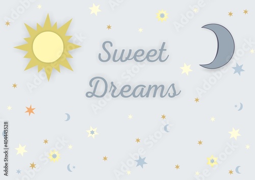 Baby background with sweet dreams text