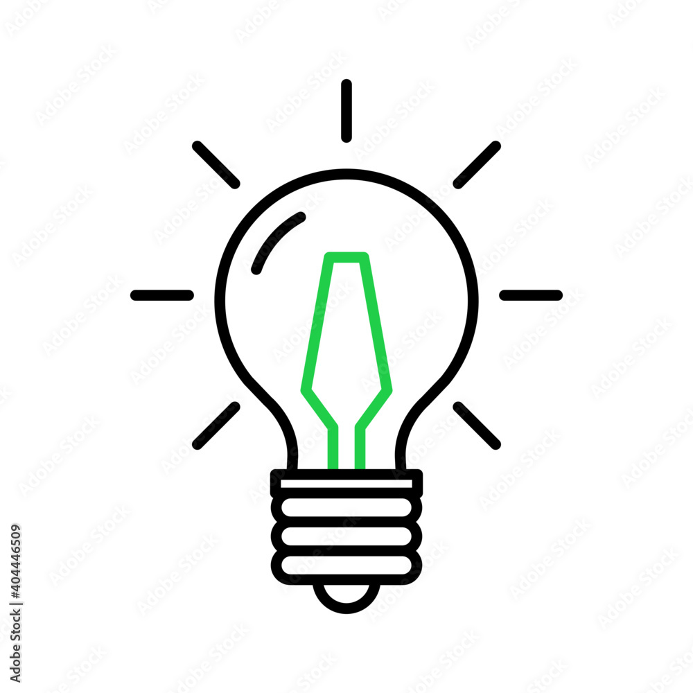 Eco bulb icon, ecology icon Eco bulb icon, ecology icon