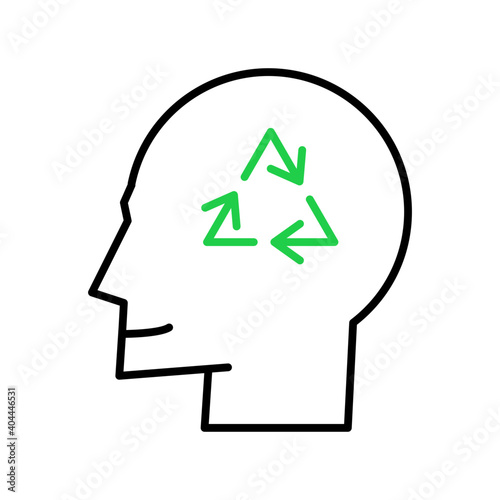Recycle mindset icon