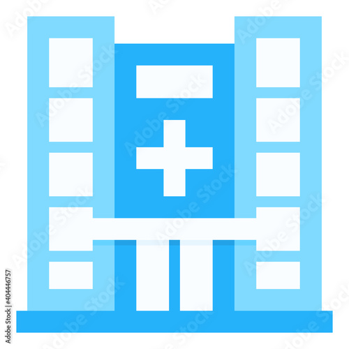 Hospital icon for web element , webpage, application, card, printing, social media, posts etc.