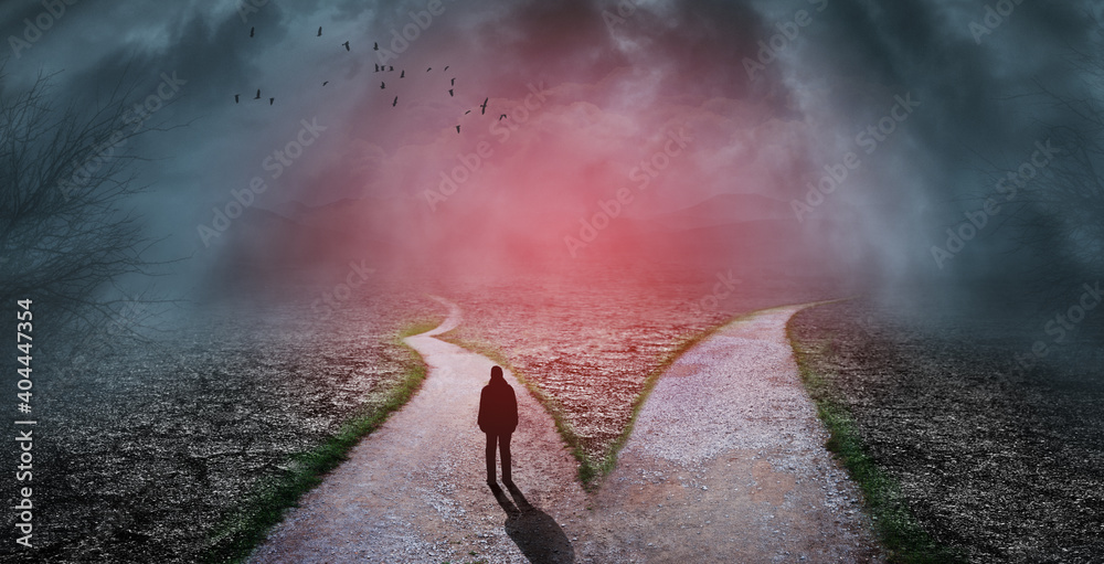 Ταπετσαρία danger on the road concept of uncertainty and obscurity of future