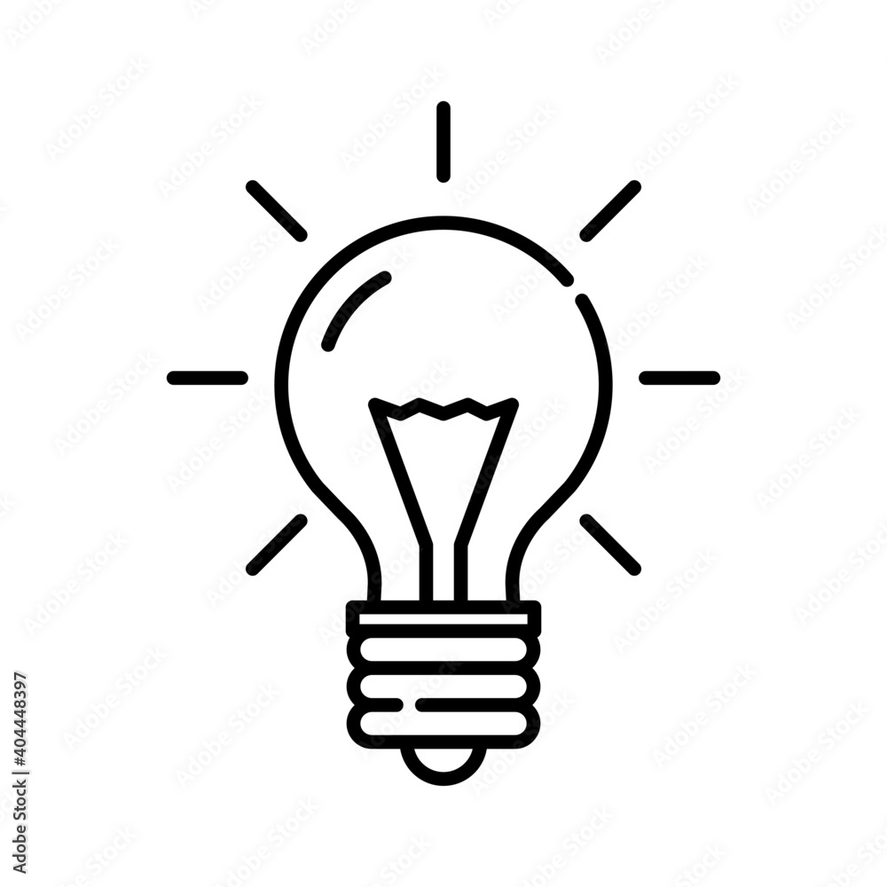 Led bulb icon for ecology Led bulb icon for ecology