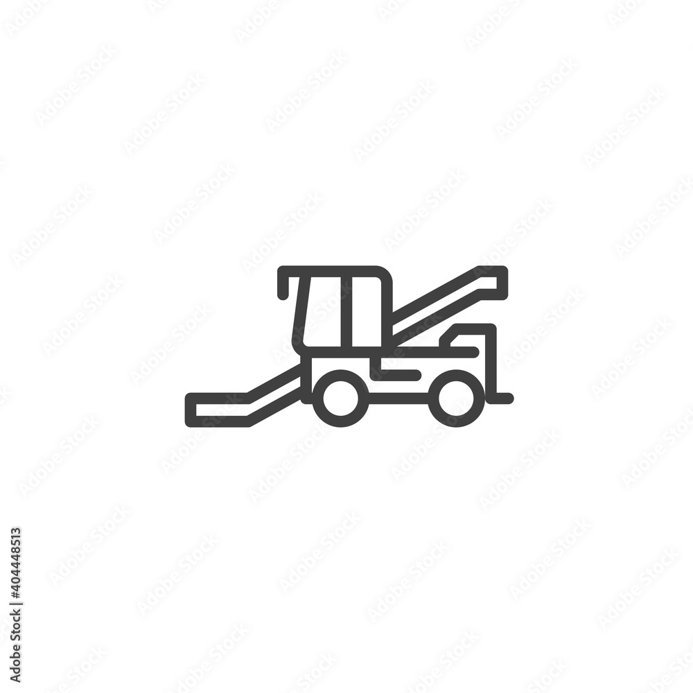 Snow removal truck line icon. linear style sign for mobile concept and web design. Snow cleaning machine outline vector icon. Symbol, logo illustration. Vector graphics Snow removal truck line icon. linear style sign for mobile concept and web design. Snow cleaning machine outline vector icon. Symbol, logo illustration. Vector graphics