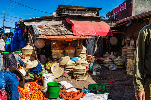 Addis Mercato in Addis Abeba, Ethiopia in Africa. © rudiernst
