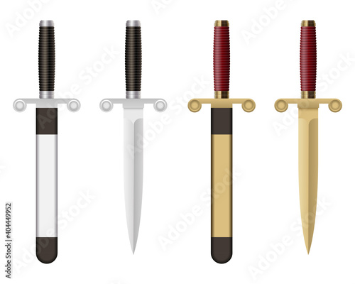 Battle dagger vector illustration isolated on white