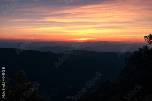 nature Twilight light on the mountain