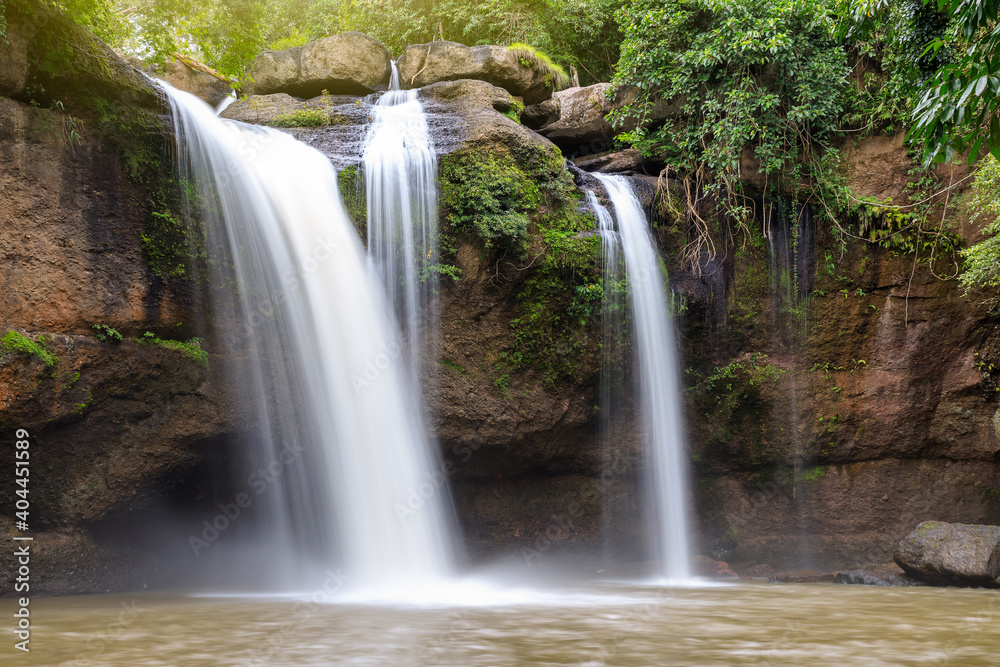 Haew Suwat waterfall in forest at Khao Yai National Park, Thailand Haew Suwat waterfall in forest at Khao Yai National Park, Thailand