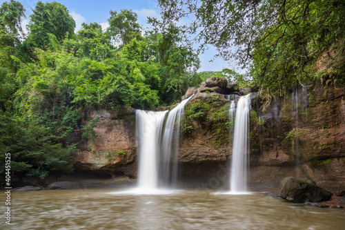 Haew Suwat waterfall in forest at Khao Yai National Park  Thailand