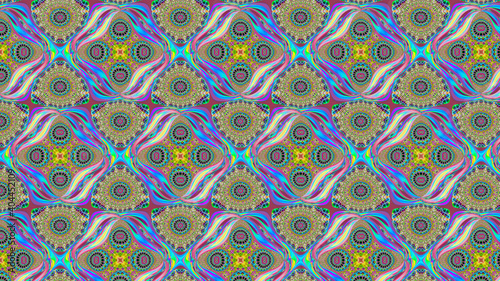 Abstract fantasy patterned multicolored background