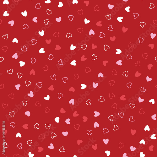 Seamless pattern with hearts