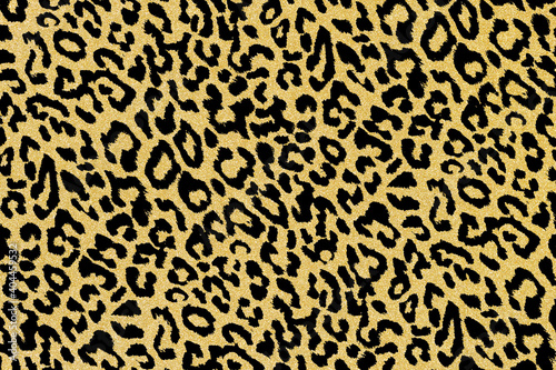Abstract background illustration of  black animal print on a gold glitter background