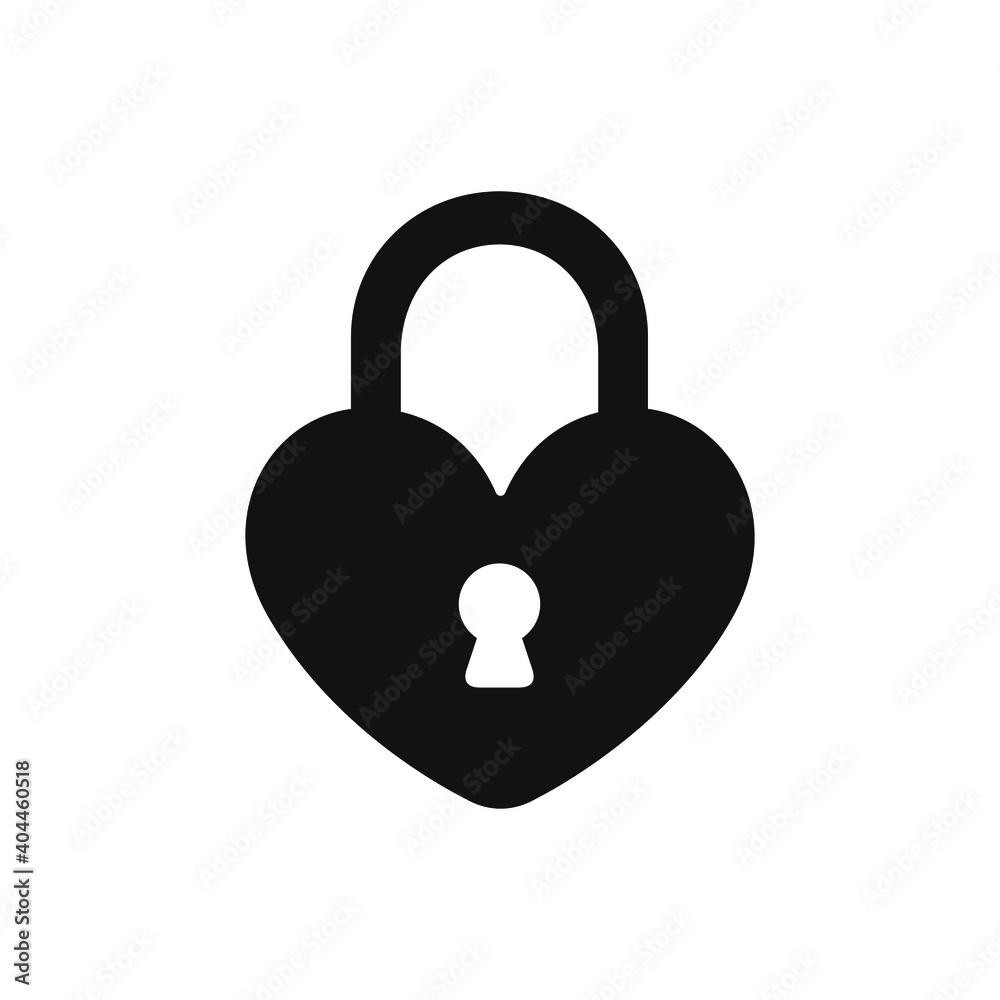 Locked heart shaped padlock icon. Simple cute flat minimal vector illustration design. Clip art sign or symbol for love, valentine's day, romance, etc. Locked heart shaped padlock icon. Simple cute flat minimal vector illustration design. Clip art sign or symbol for love, valentine's day, romance, etc.